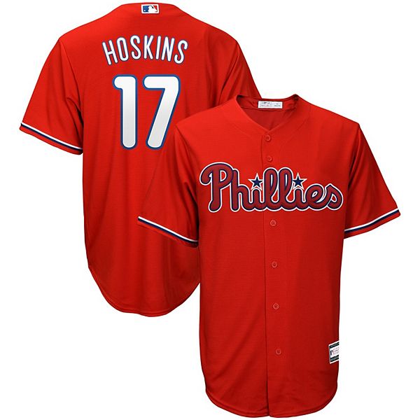 Rhys Hoskins Philadelphia Phillies Autographed Majestic Red