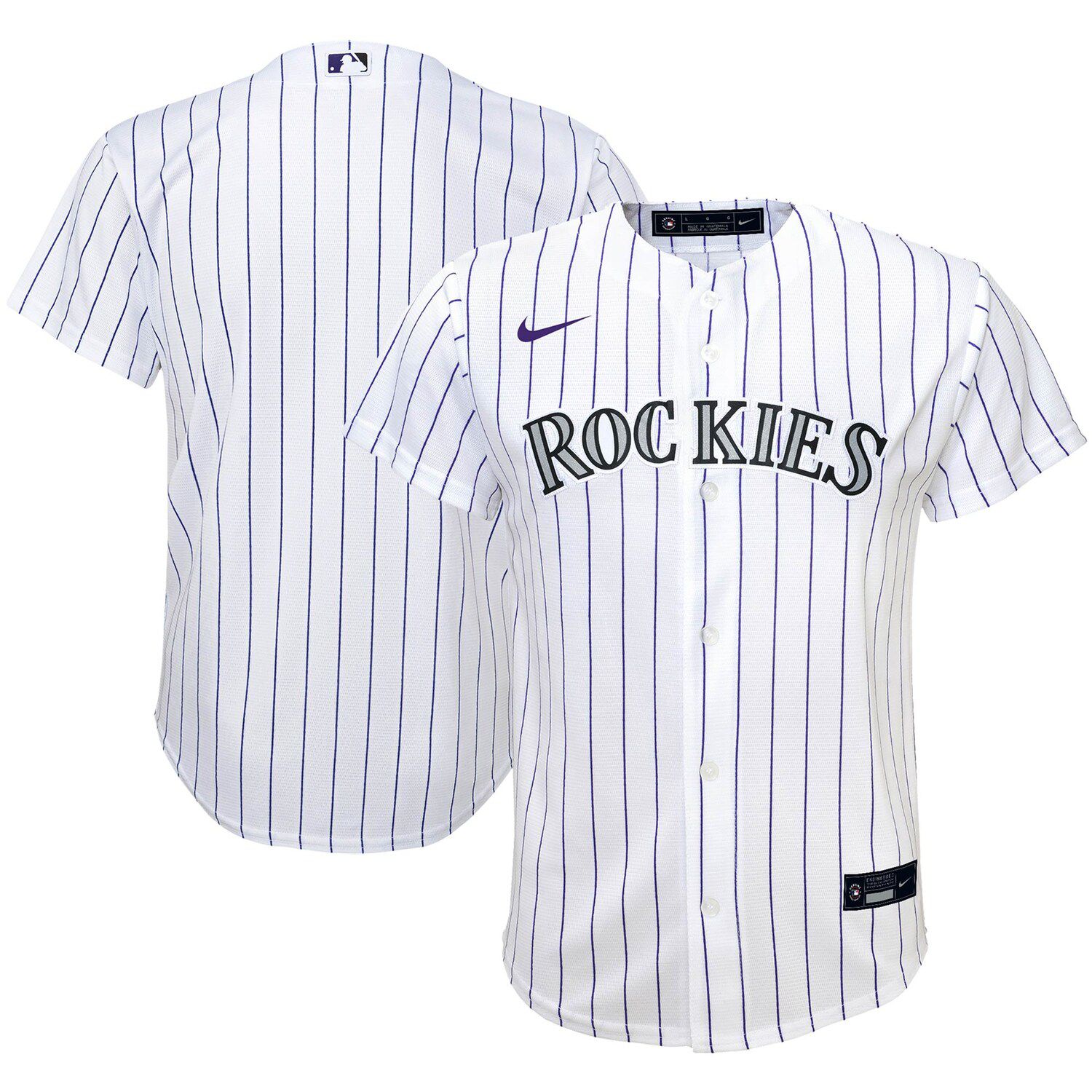 Nike Youth Replica Colorado Rockies Charlie Blackmon #19 Cool Base Purple  Jersey