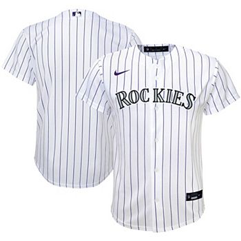 Men's Nike White Colorado Rockies Home 2020 Replica Team Jersey