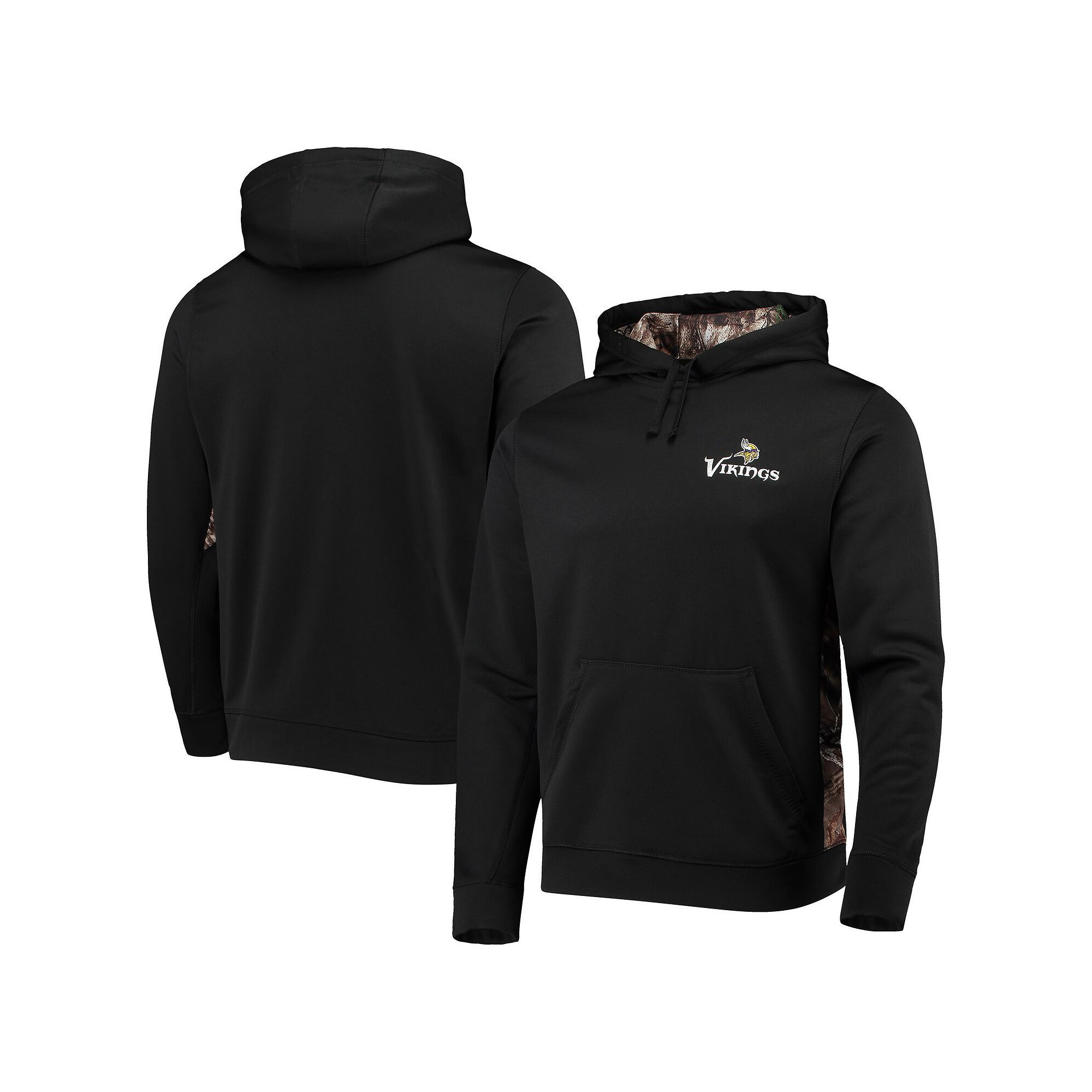 Mens Dunbrooke Black/Realtree Camo Minnesota Vikings Logo Ranger Pullover 