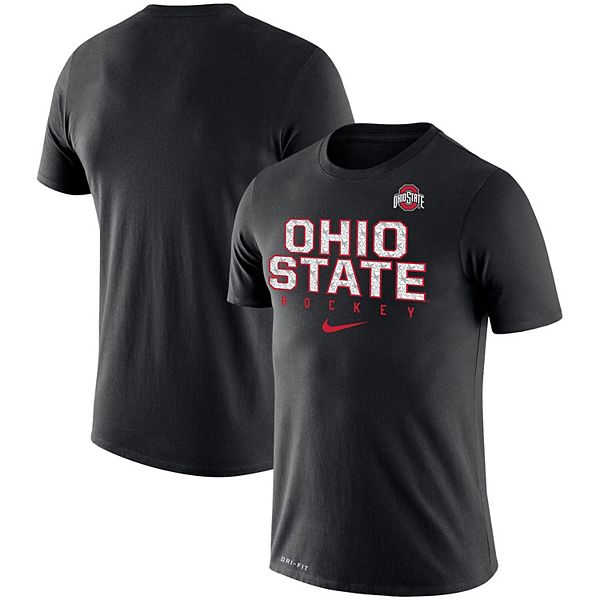 Men's Nike Black Ohio State Buckeyes Team Hockey Legend Performance T-Shirt