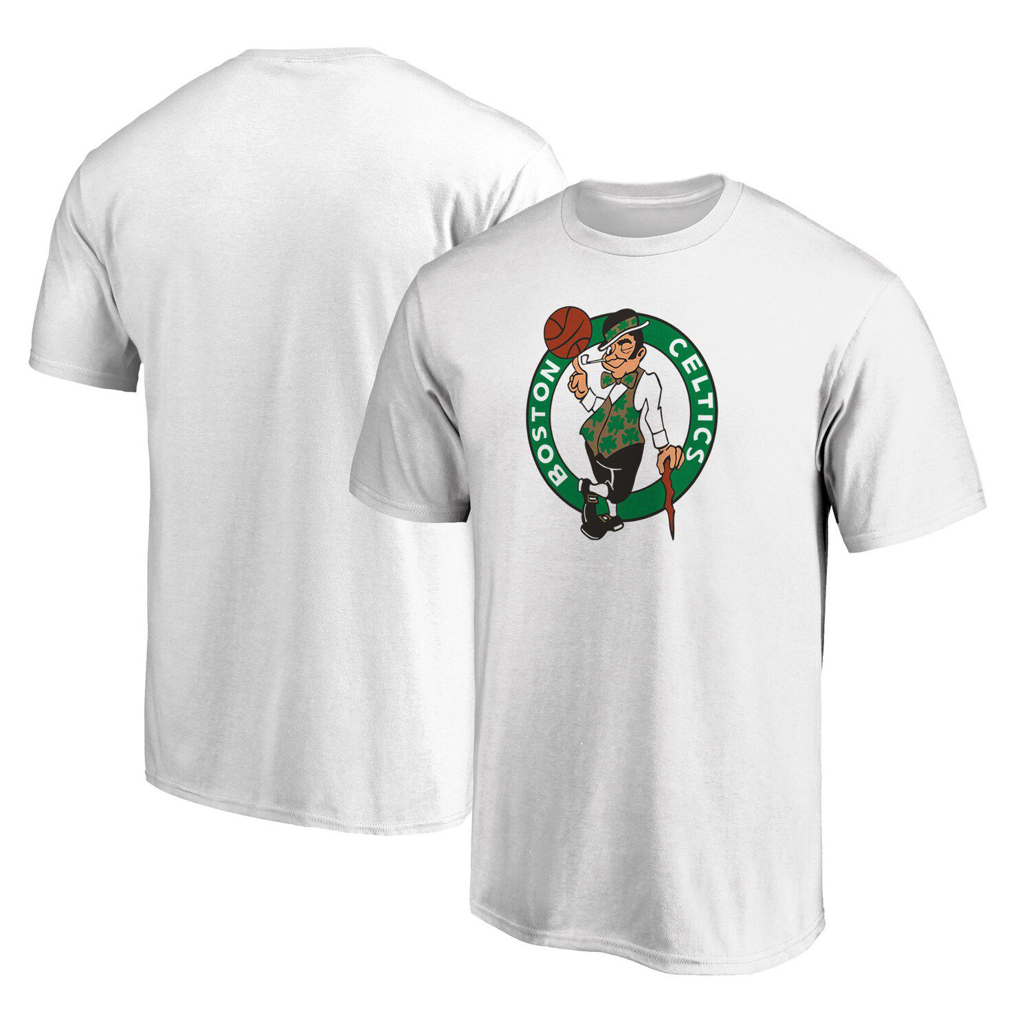 white celtics shirt