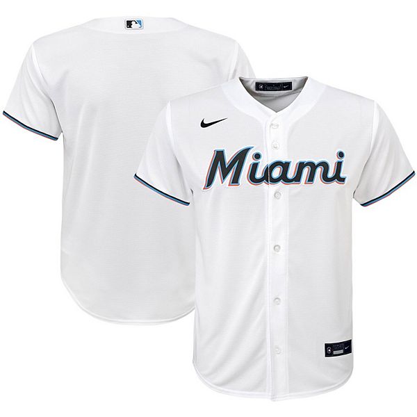 Youth Nike White Miami Marlins Home Replica Team Jersey