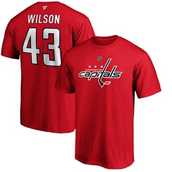 Men's Fanatics Branded Tom Wilson Red Washington Capitals Team Authentic Stack Name & Number T-Shirt