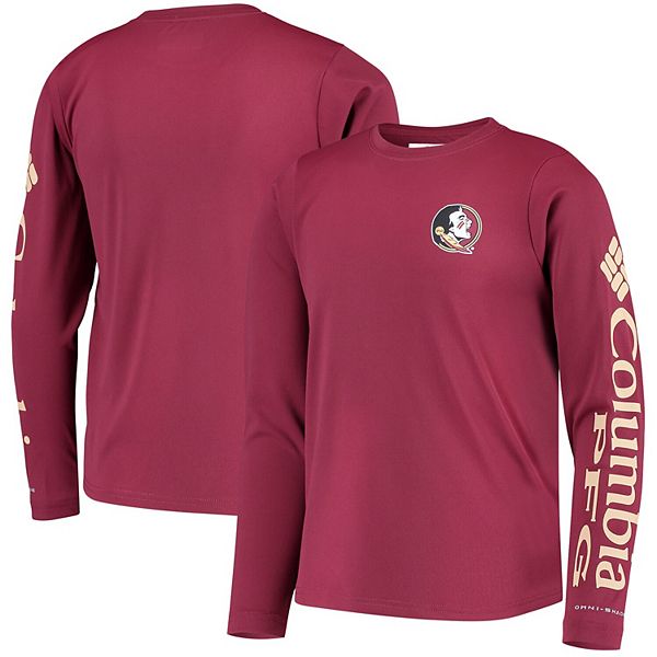 Men's Columbia PFG Garnet Florida State Seminoles Terminal Tackle Omni-Shade Long Sleeve T-Shirt Size: Small