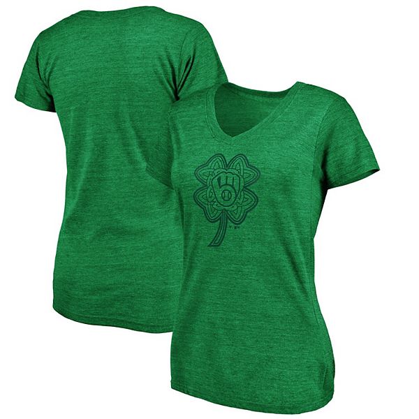 Women's Fanatics Branded Kelly Green Boston Red Sox Celtic V-Neck T-Shirt