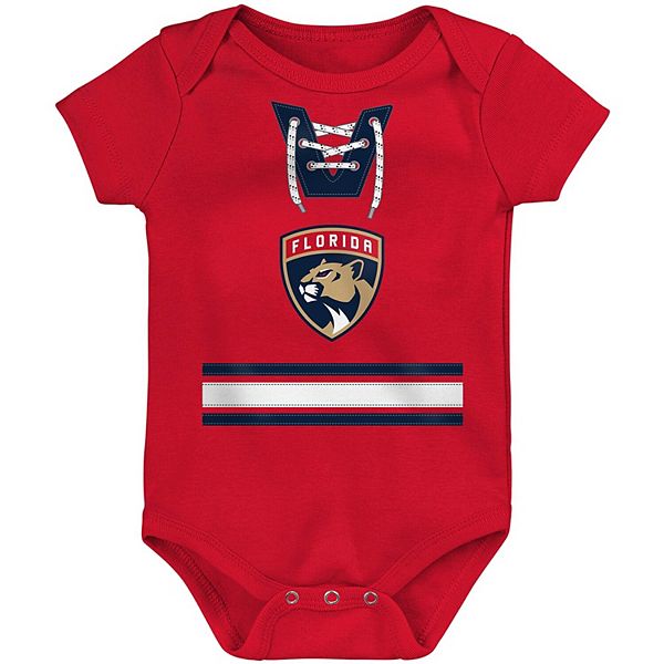 Newborn & Infant Red Florida Panthers Jersey Bodysuit