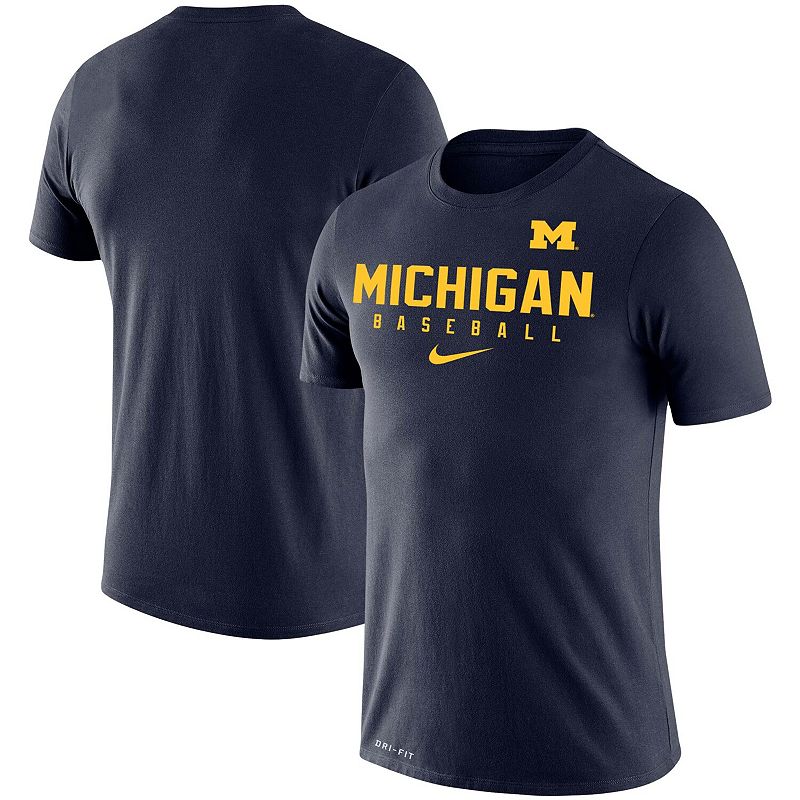 Mens Nike Navy Michigan Wolverines Baseball Legend Performance T-Shirt, Si