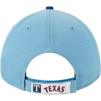Men's New Era Light Blue Texas Rangers Alternate 2 The League 9FORTY Adjustable Hat