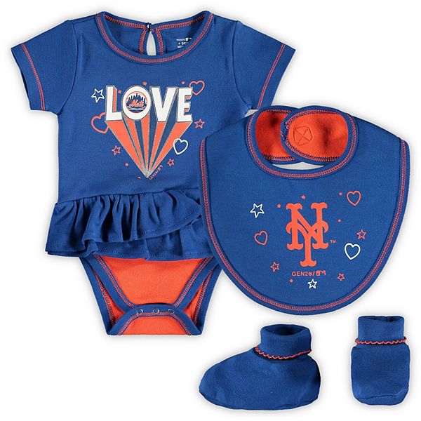 Girls Newborn & Infant Royal New York Mets Play Your Best Bodysuit, Bib &  Booties Set