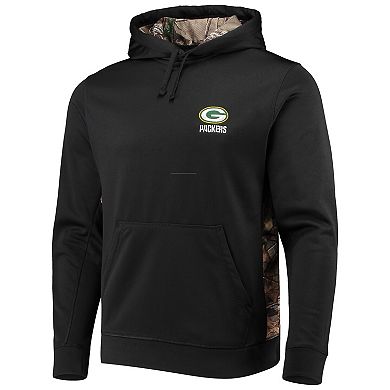 Men's Dunbrooke Black/Realtree Camo Green Bay Packers Logo Ranger Pullover Hoodie