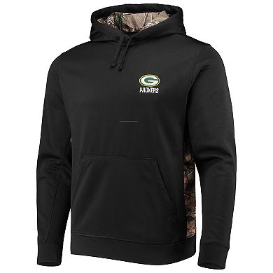 Men's Dunbrooke Black/Realtree Camo Green Bay Packers Logo Ranger Pullover Hoodie