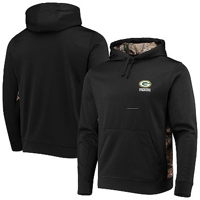 Men's Dunbrooke Black/Realtree Camo Green Bay Packers Logo Ranger Pullover Hoodie