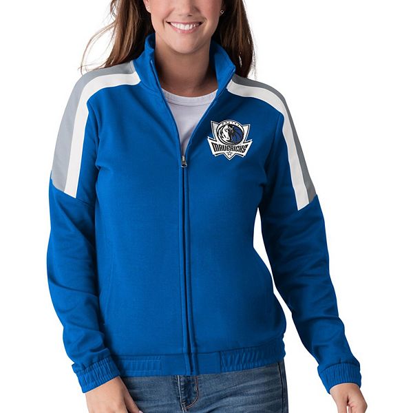 Women S G Iii 4her By Carl Banks Blue Dallas Mavericks Jump Shot Full Zip Track Jacket