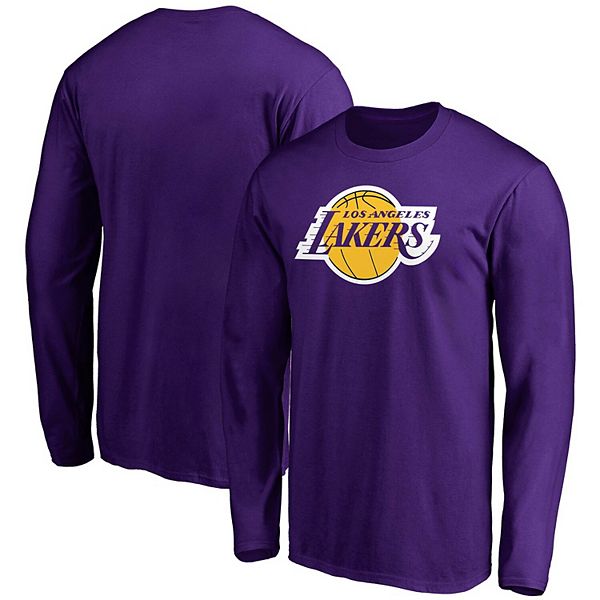 Men's Fanatics Branded Purple Los Angeles Lakers Team Primary Logo Long  Sleeve T-Shirt