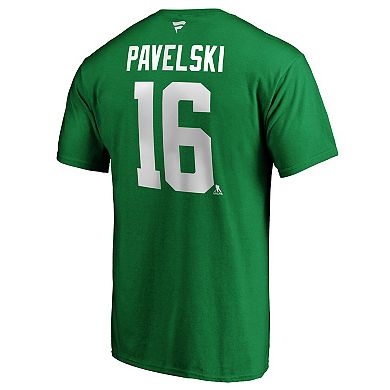 Men's Fanatics Branded Joe Pavelski Kelly Green Dallas Stars Player Authentic Stack Name & Number T-Shirt