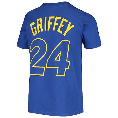 Youth Nike Ken Griffey Jr. Royal Seattle Mariners Cooperstown Collection Player Name & Number T-Shirt