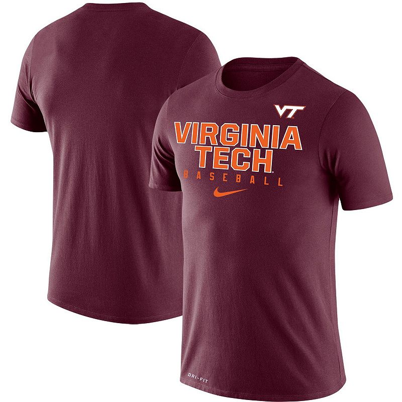 Mens Nike Maroon Virginia Tech Hokies Baseball Legend Performance T-Shirt,