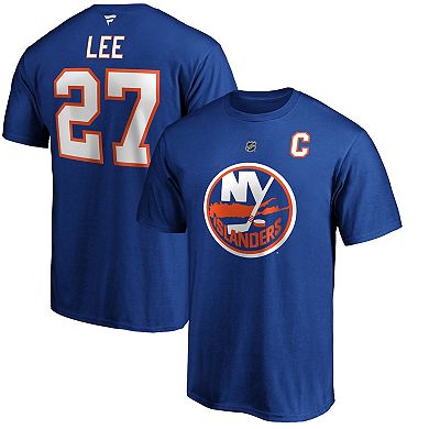 Men's Fanatics Branded Anders Lee Royal New York Islanders Authentic Stack Name & Number T-Shirt