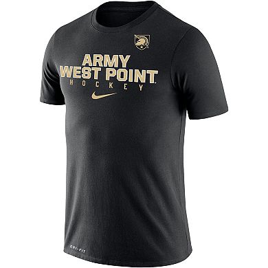 Men's Nike Black Army Black Knights Team Hockey Legend Slim Fit Performance T-Shirt