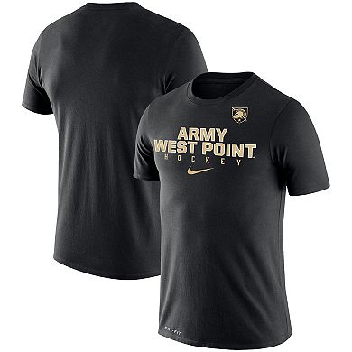 Men's Nike Black Army Black Knights Team Hockey Legend Slim Fit Performance T-Shirt