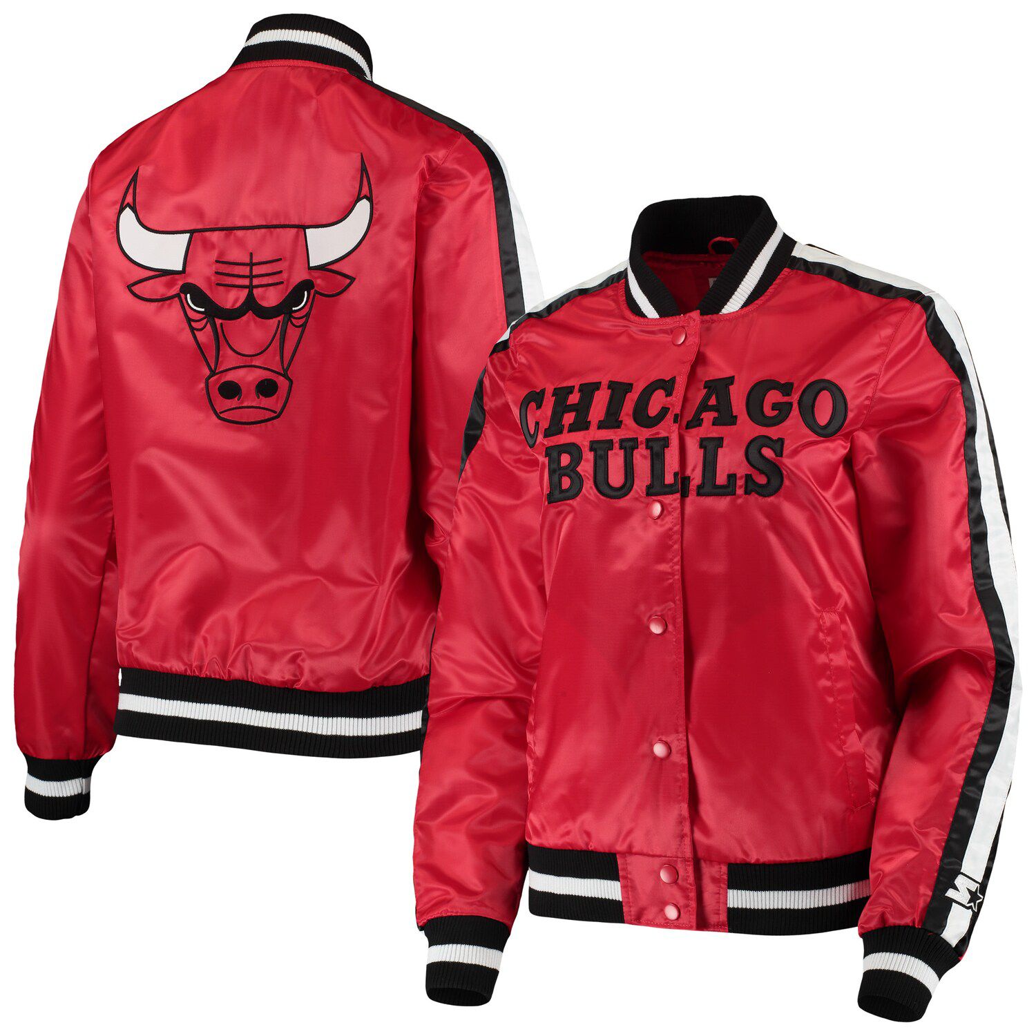 red chicago bulls starter jacket