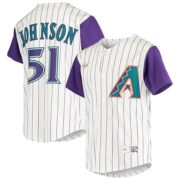 Arizona Diamondbacks Lilo & Stitch Baseball Jersey - Cream/Purple