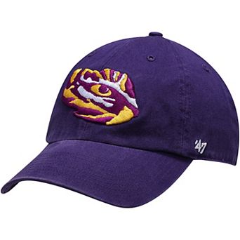 Men's '47 Purple LSU Tigers Team Clean Up Adjustable Hat