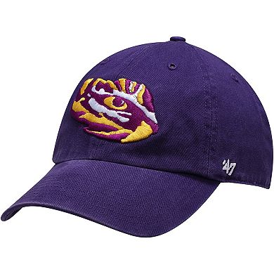 Men's '47 Purple LSU Tigers Team Clean Up Adjustable Hat