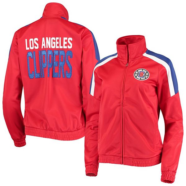 Women S G Iii 4her By Carl Banks Red La Clippers Jump Shot Full Zip Track Jacket