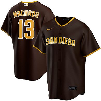 Men's Nike Manny Machado Brown San Diego Padres Alternate Replica Player Jersey