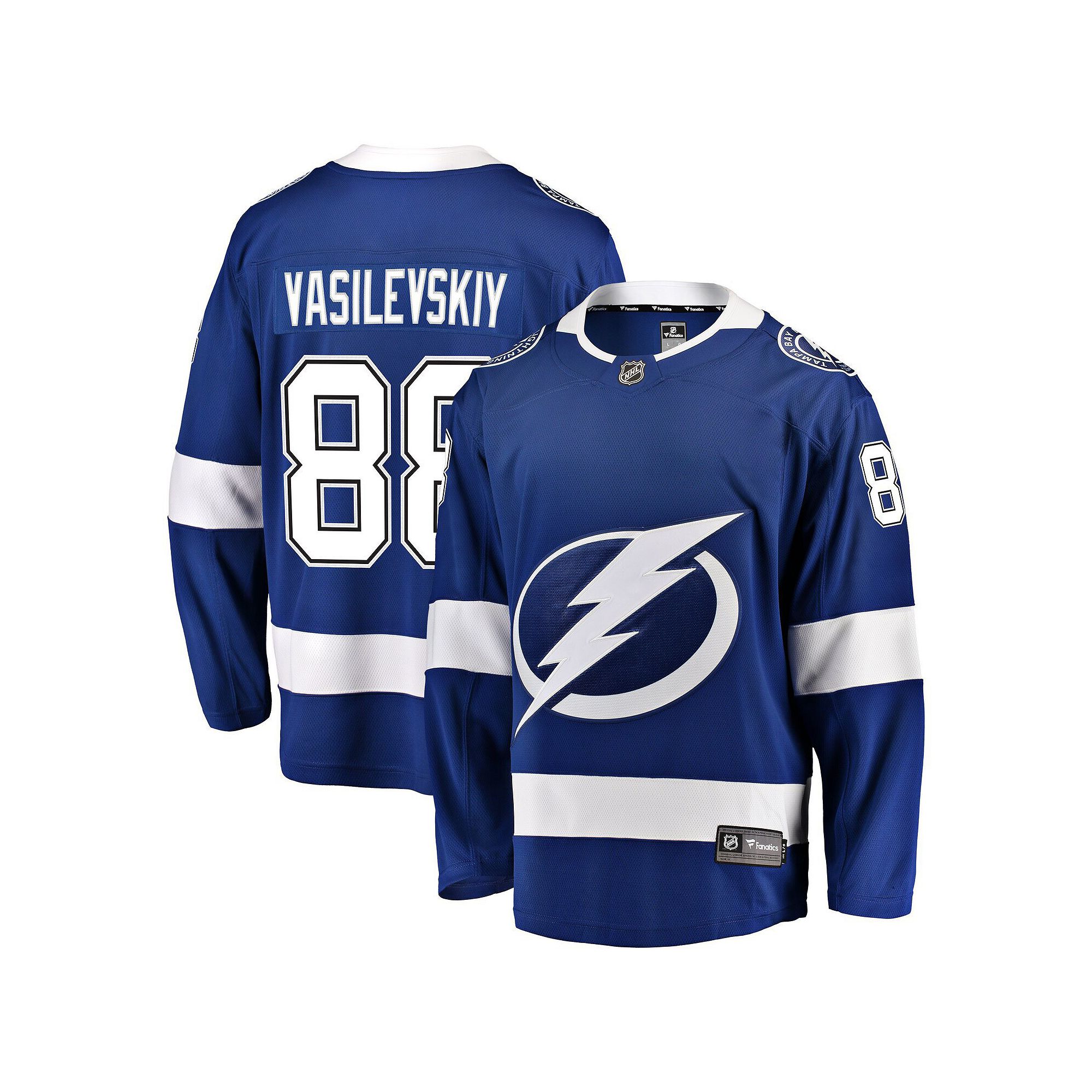 Mens Fanatics Branded Andrei Vasilevskiy Blue Tampa Bay Lightning Home Pre