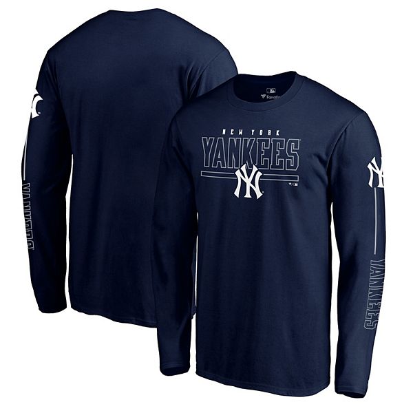 Men s Fanatics Branded Navy New York Yankees Team Front Line Long Sleeve T Shirt