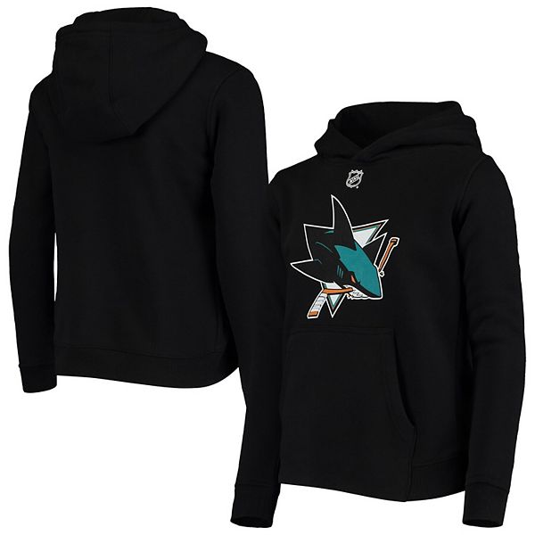 Men's San Jose Sharks CCM Black Jersey Pullover Hoodie