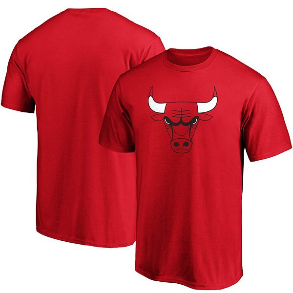 Men's Fanatics Branded Red Chicago Bulls Primary Team Logo T-Shirt