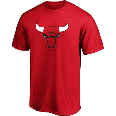 Men's Fanatics Branded Red Chicago Bulls Primary Team Logo T-Shirt