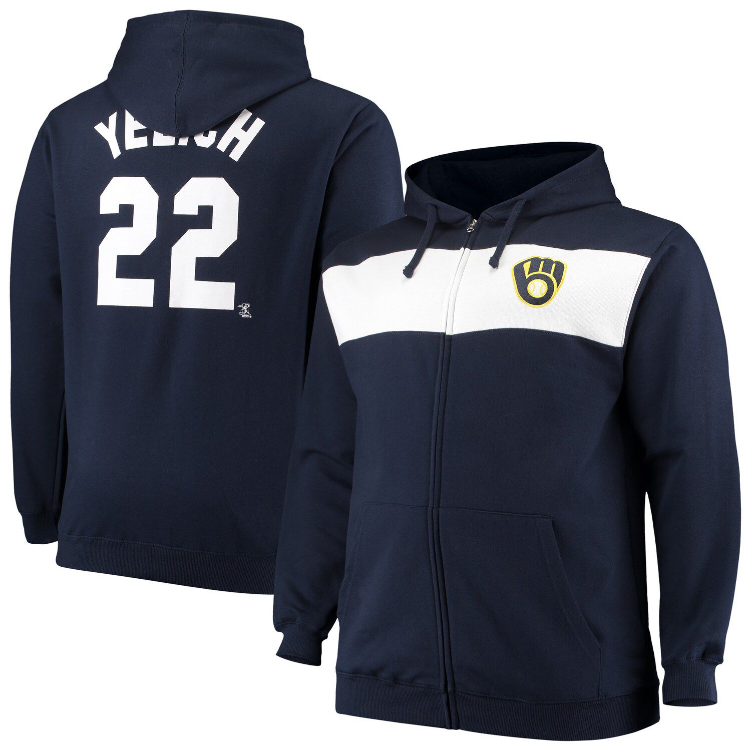 brewers full zip hoodie