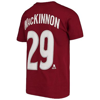 Youth Nathan MacKinnon Burgundy Colorado Avalanche Player Name & Number T-Shirt