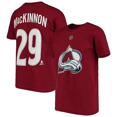 Youth Nathan MacKinnon Burgundy Colorado Avalanche Player Name & Number T-Shirt