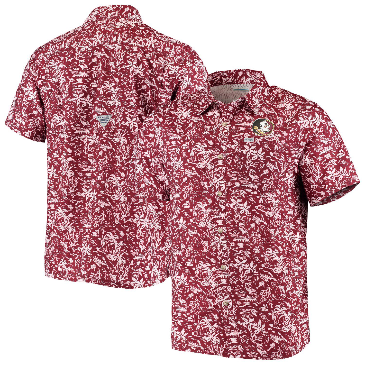 Image for Unbranded Men's Columbia Garnet Florida State Seminoles Super Slack Tide Button-Up Shirt at Kohl's.