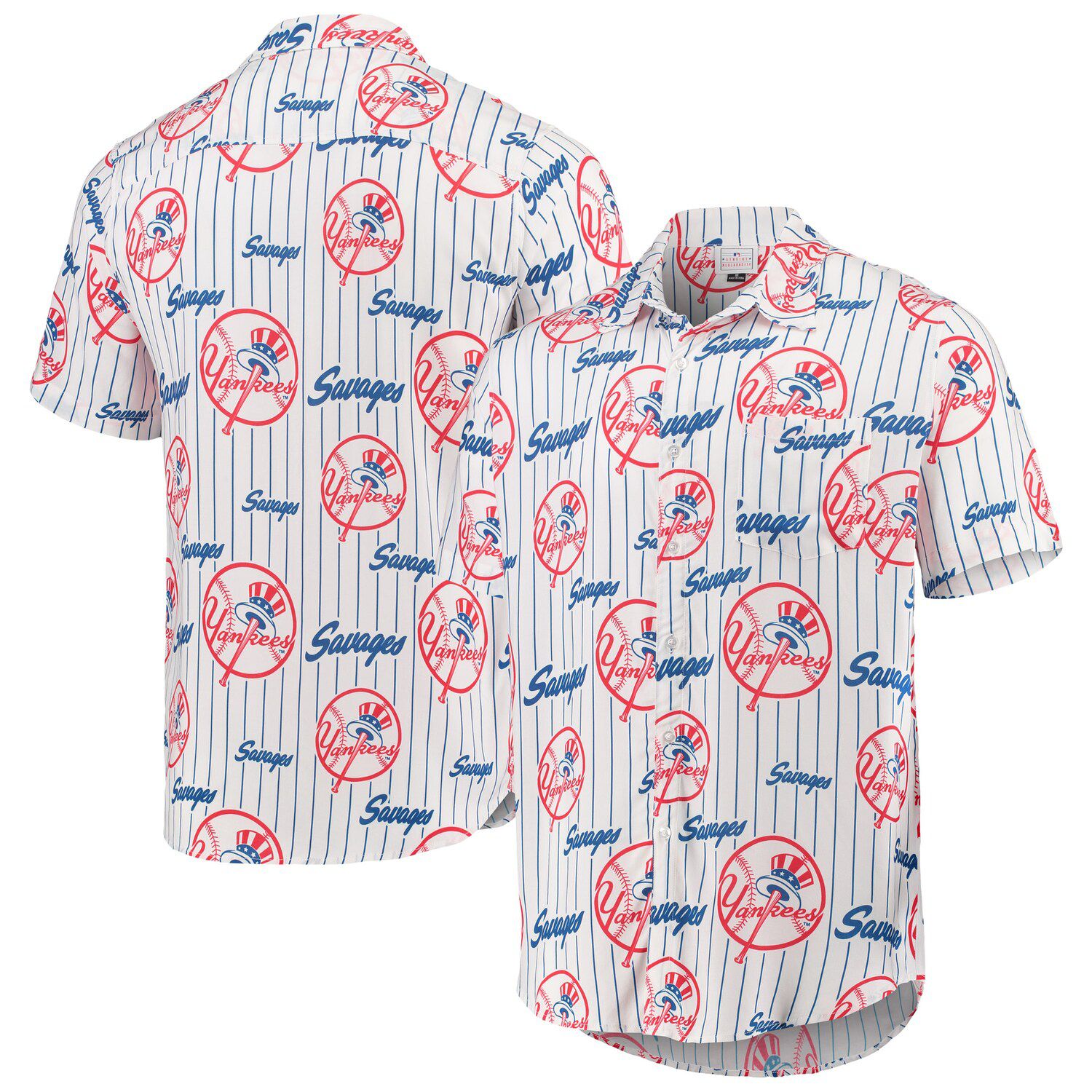 yankees button up jersey