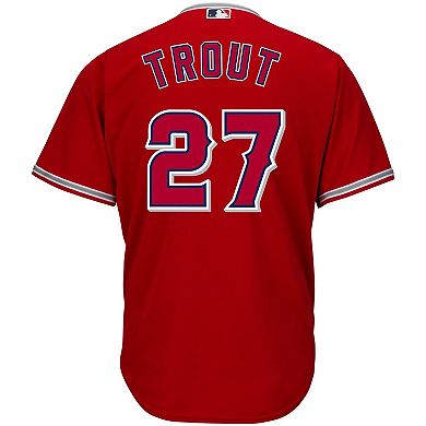 Men's Mike Trout Red Los Angeles Angels Big & Tall Replica Player Jersey