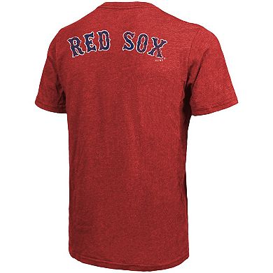 Men's Majestic Threads Red Boston Red Sox Throwback Logo Tri-Blend T-Shirt