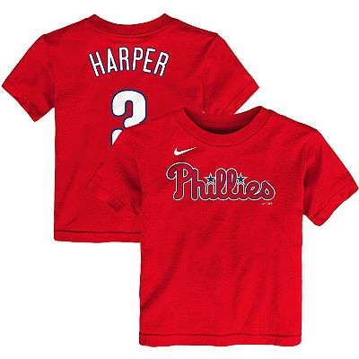 Toddler Nike Bryce Harper Red Philadelphia Phillies Player Name Number T Shirt