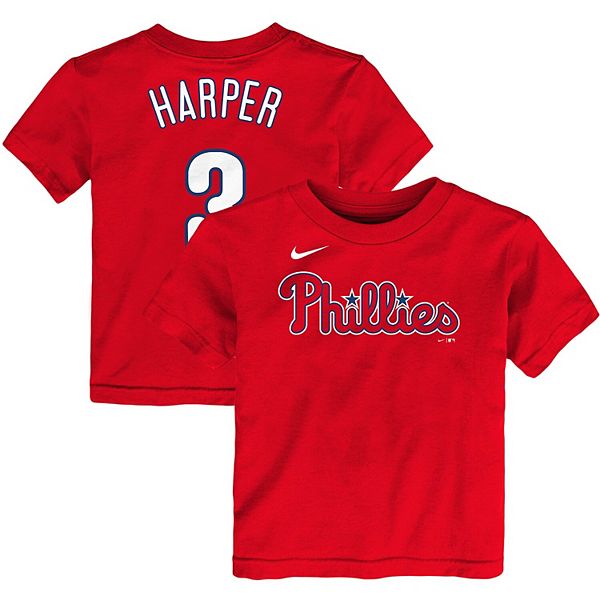 Nike Men's Philadelphia Phillies Bryce Harper #3 Red T-Shirt