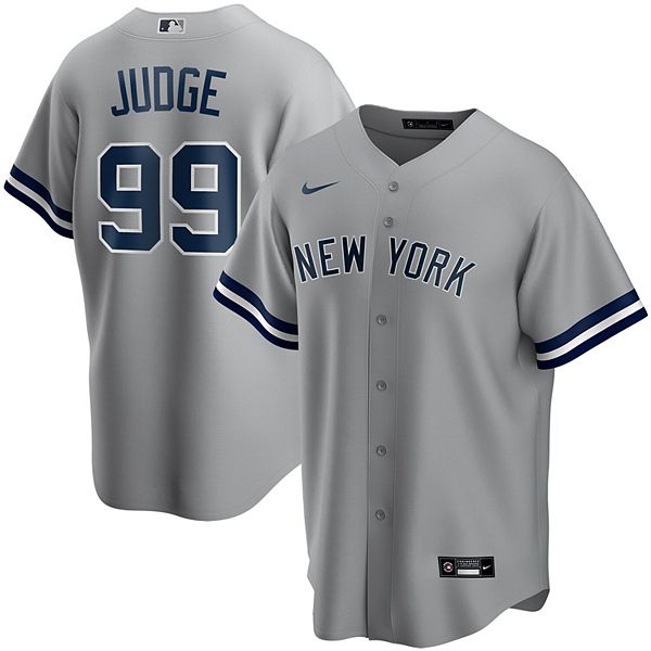 Youth Nike Aaron Judge Gray New York Yankees Road Replica Player