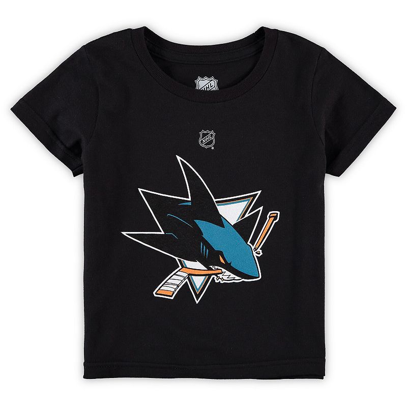 Toddler Black San Jose Sharks Primary Logo T-Shirt, Toddler Unisex, Size: 3