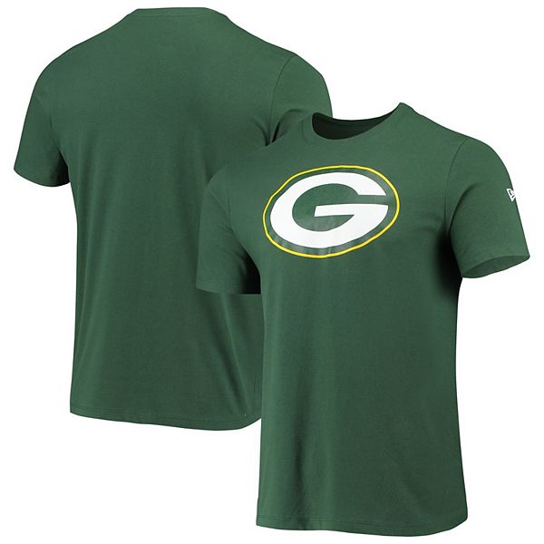 Men's New Era Green Green Bay Packers Combine Authentic Stadium Logo T ...