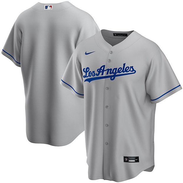 Youth Nike Gray Los Angeles Dodgers Road Replica Team Jersey