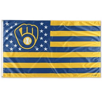 WinCraft Milwaukee Brewers 3' x 5' Americana Stars & Stripes Deluxe Flag